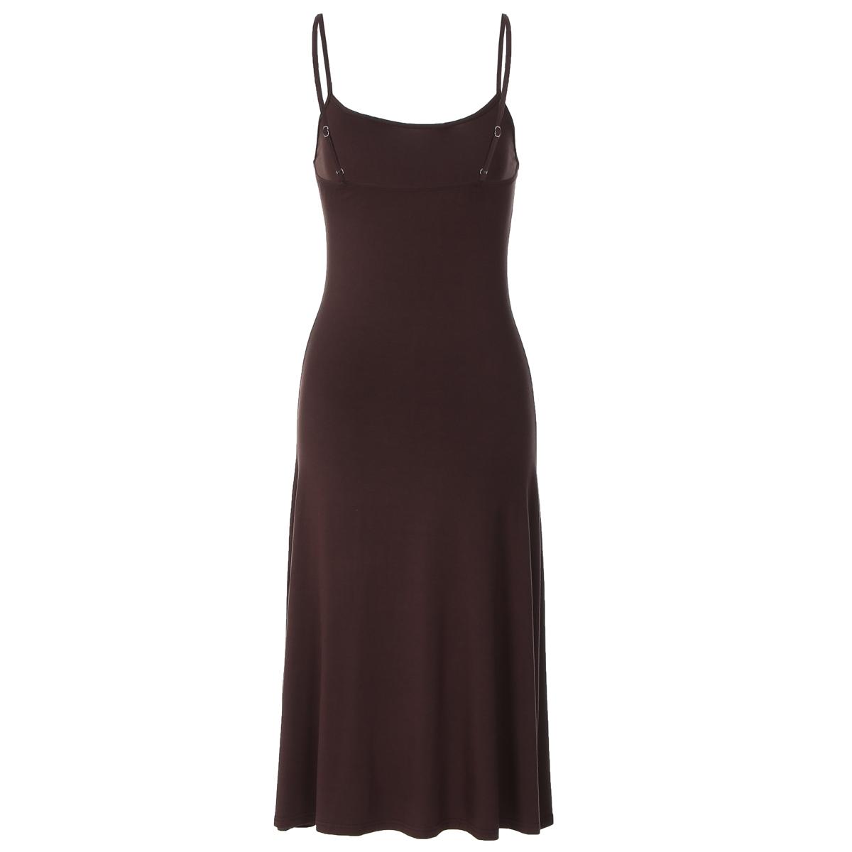 Bodycon Slip Dress - Sleeveless Backless Midi Dress for Women