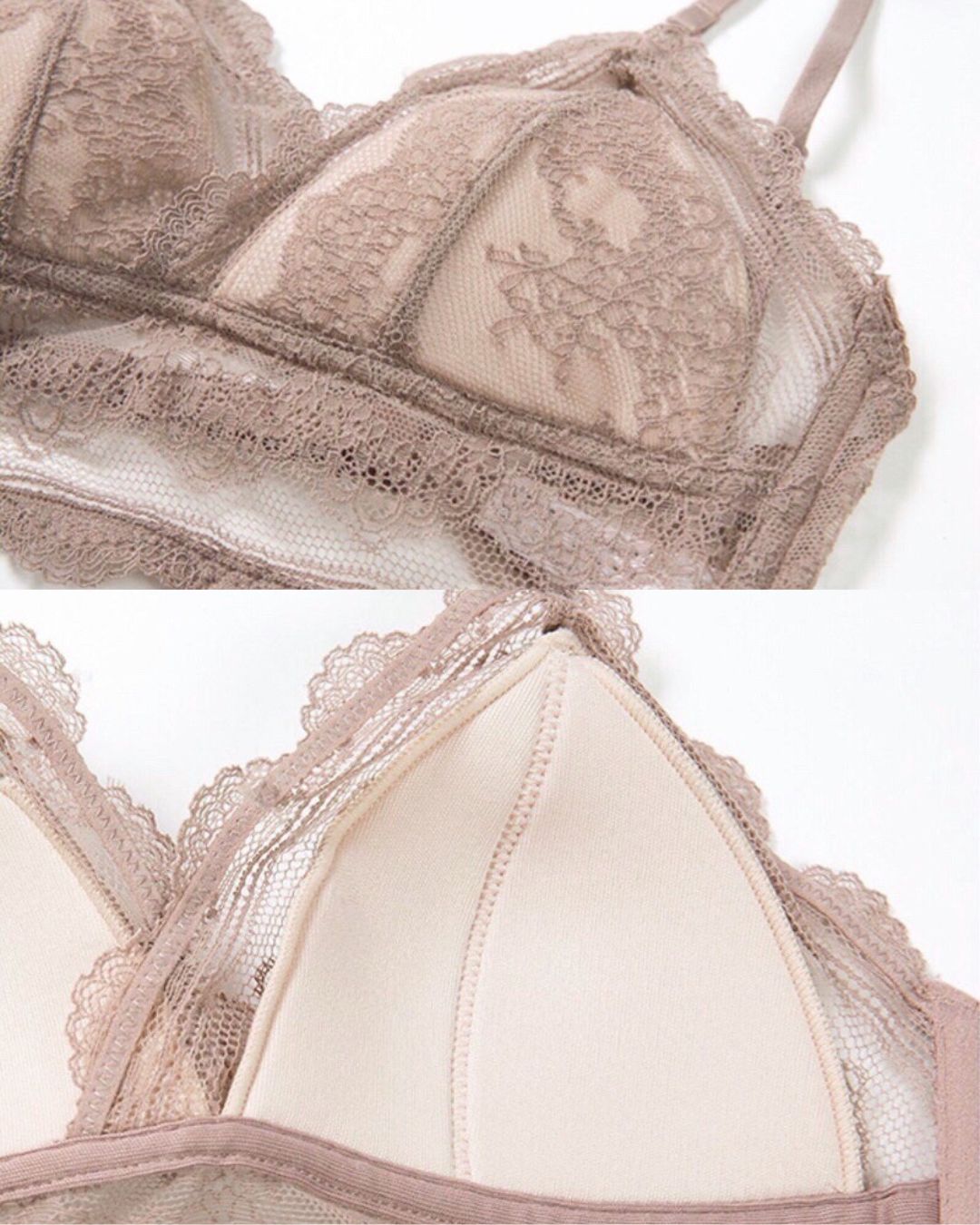 Lace Wire-Free Backless Bralette – Deep-V U-Shape Design