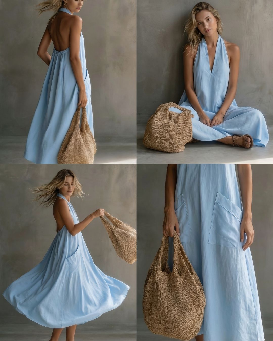 Halter Maxi Dress – Flowing A-Line Silhouette