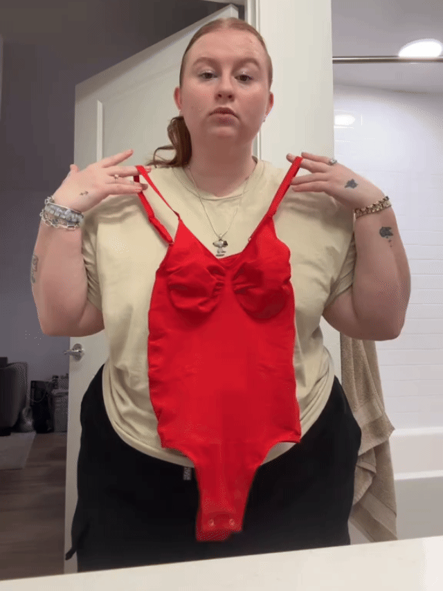 Seamless Thong Bodysuit with Tummy Control & Bust Coverage