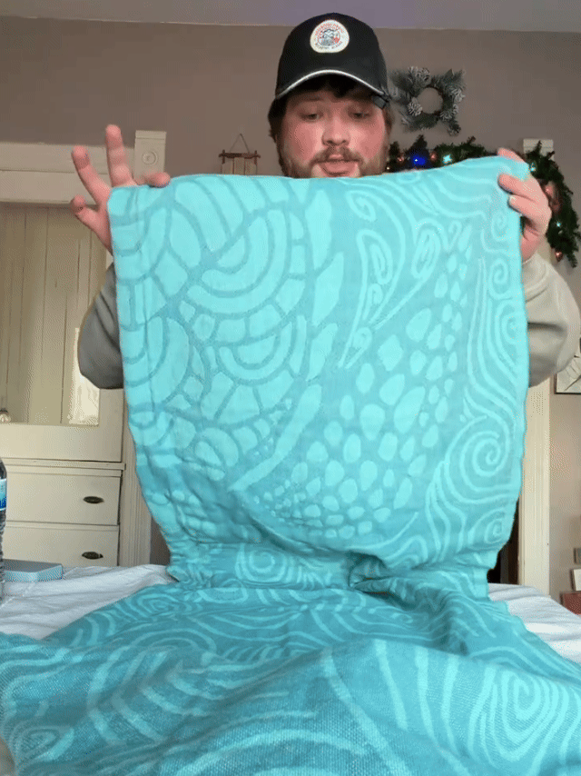 Microfiber Beach Towel Backpack with Sea Turtle Print