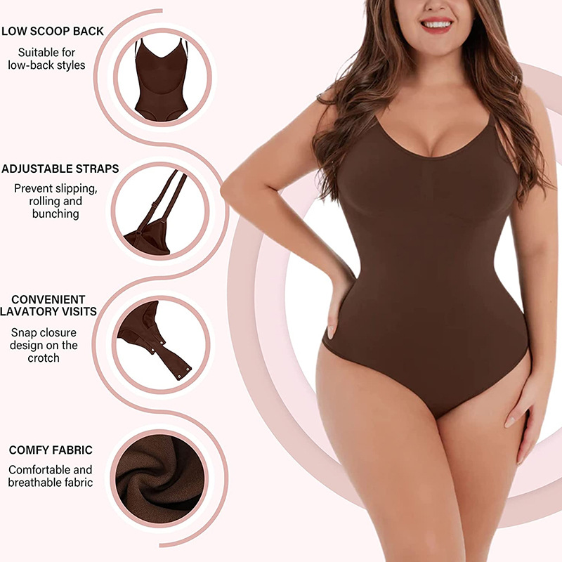 Seamless Backless Full-Body Shaper Bodysuit for Women