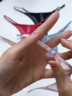 Sheer Mesh High-Cut Adjustable Thong Underwear