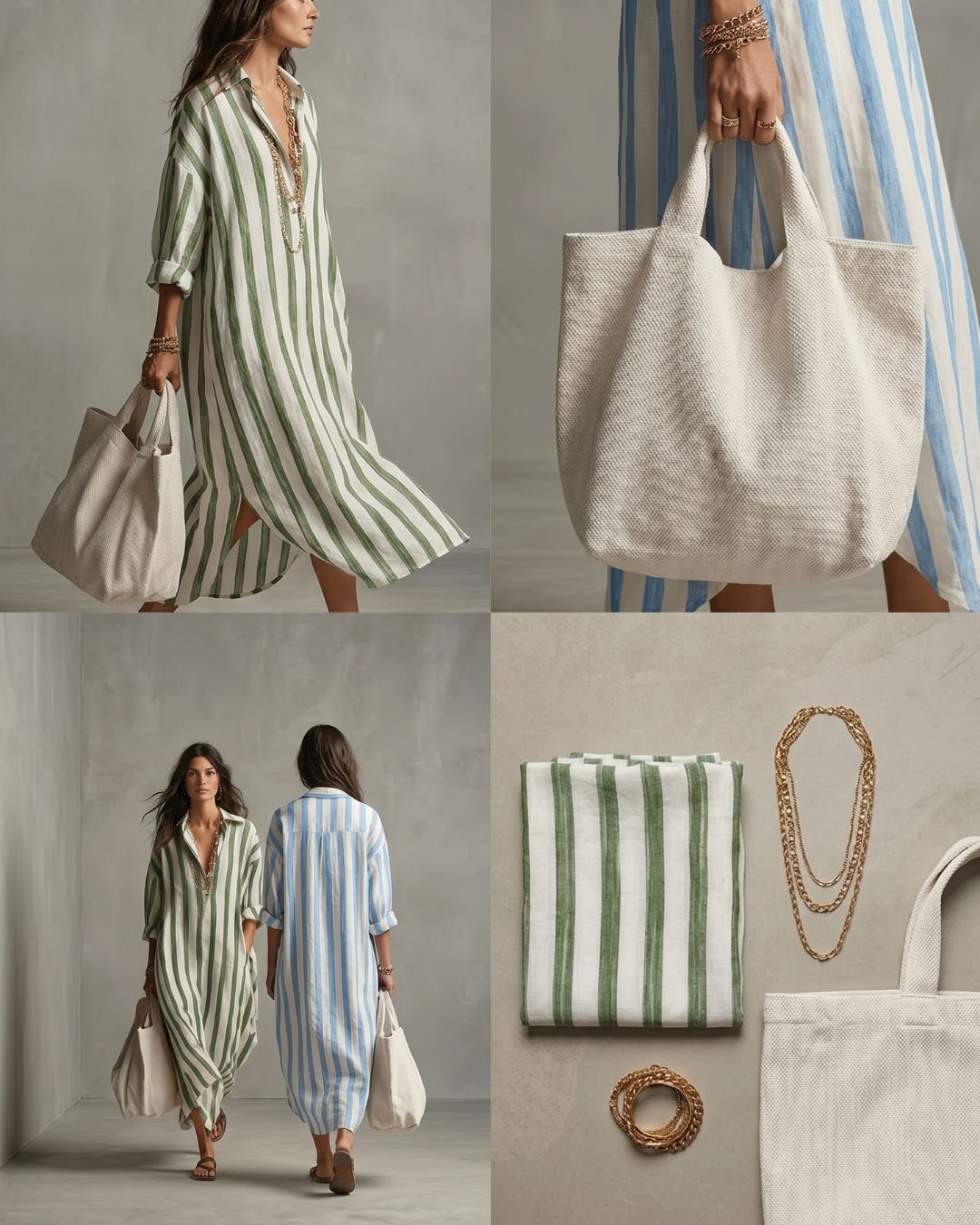 Striped Bohemian Maxi Dress – Casual Flowy Style