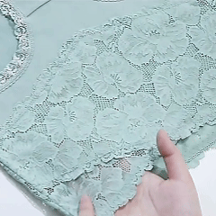 High-Waisted Tummy Control Lace Panties in Pure Cotton