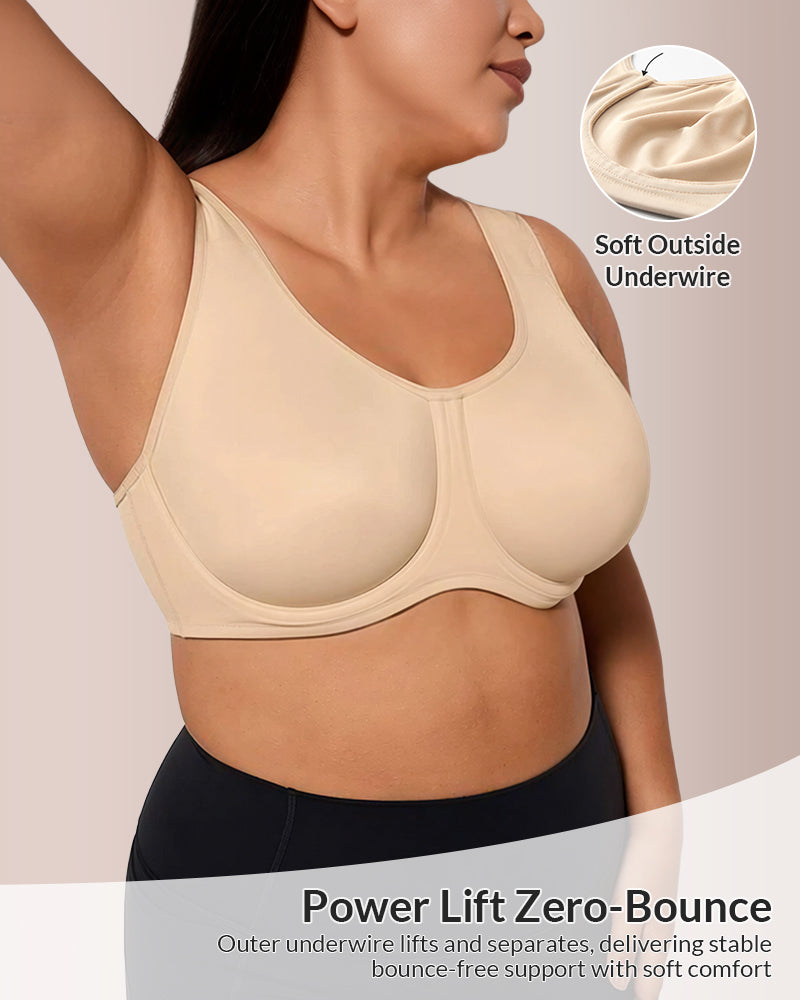High-Intensity Underwire Sports Bra with Full Coverage