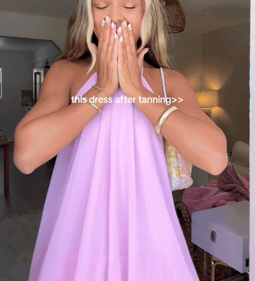 Halter Neck Ruffle Layered Mini Dress