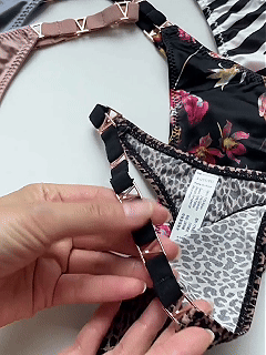 Metal V-Cut Low-Rise Ice Silk Thong