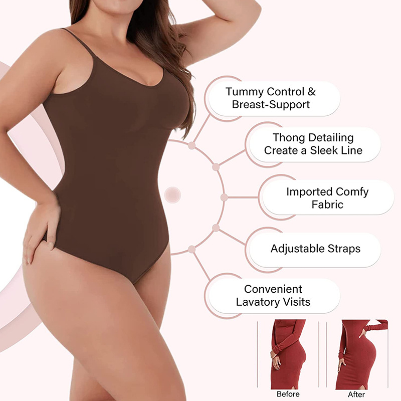 Seamless Backless Full-Body Shaper Bodysuit for Women