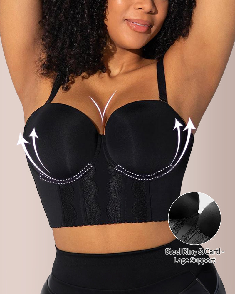 Low Back Strapless Bra with Removable Straps