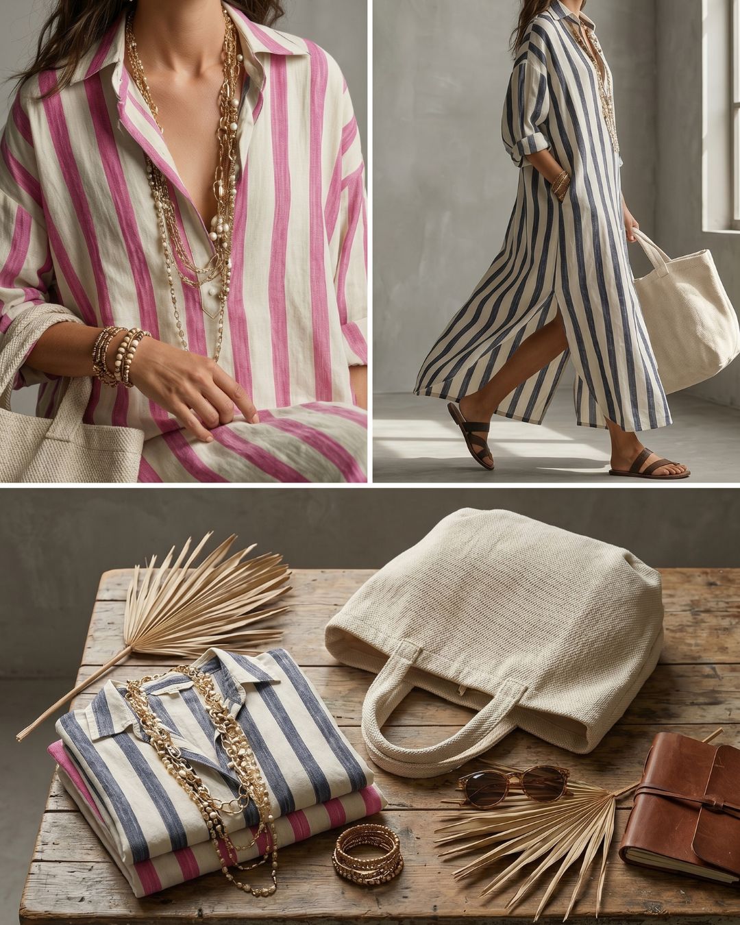 Striped Bohemian Maxi Dress – Casual Flowy Style