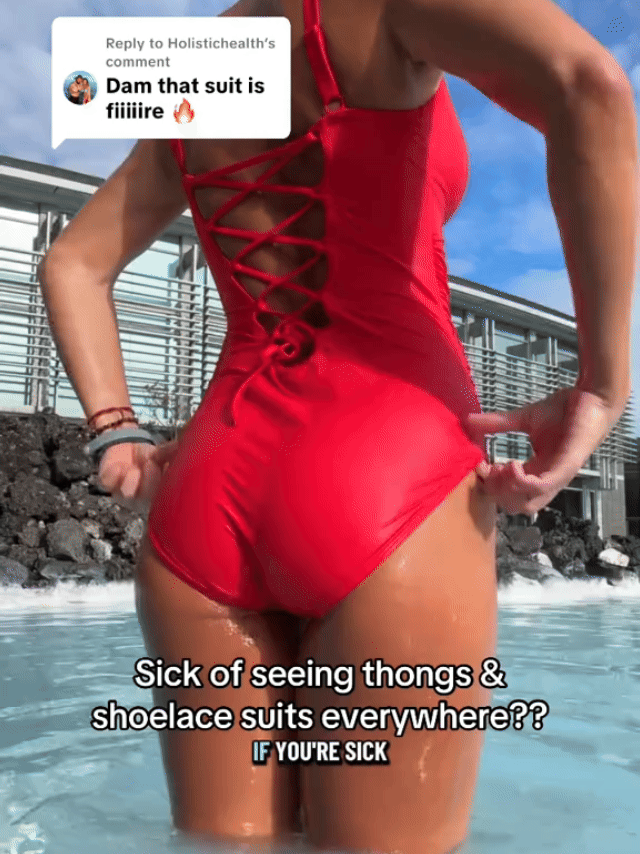 V-Neck Drawstring One-Piece Swimsuit with Adjustable Fit