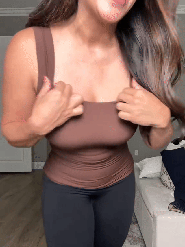 Women's U-Neck Shapewear Tank Top with Built-In Bra