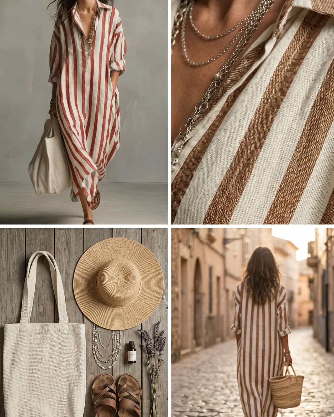 Striped Bohemian Maxi Dress – Casual Flowy Style