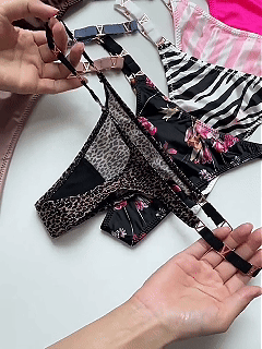 Metal V-Cut Low-Rise Ice Silk Thong