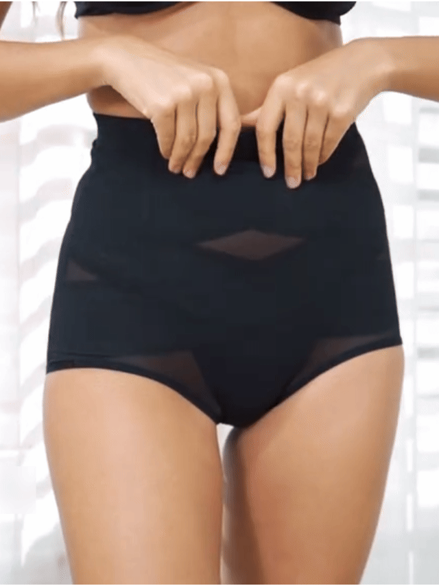 Seamless High Waist Ice Silk Tummy Control Panties