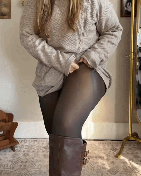 Fleece Lined Opaque Slimming Tights for Women