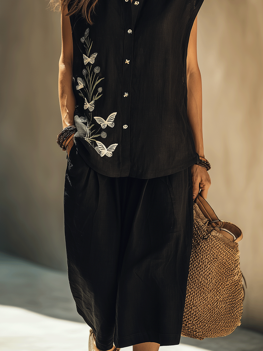 Model styling of the casual bohemian set