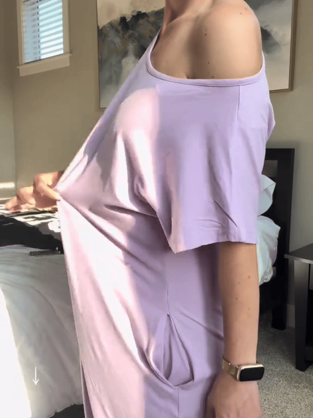 Batwing Sleeve Lounge Dress – Relaxed Maxi Nightgown