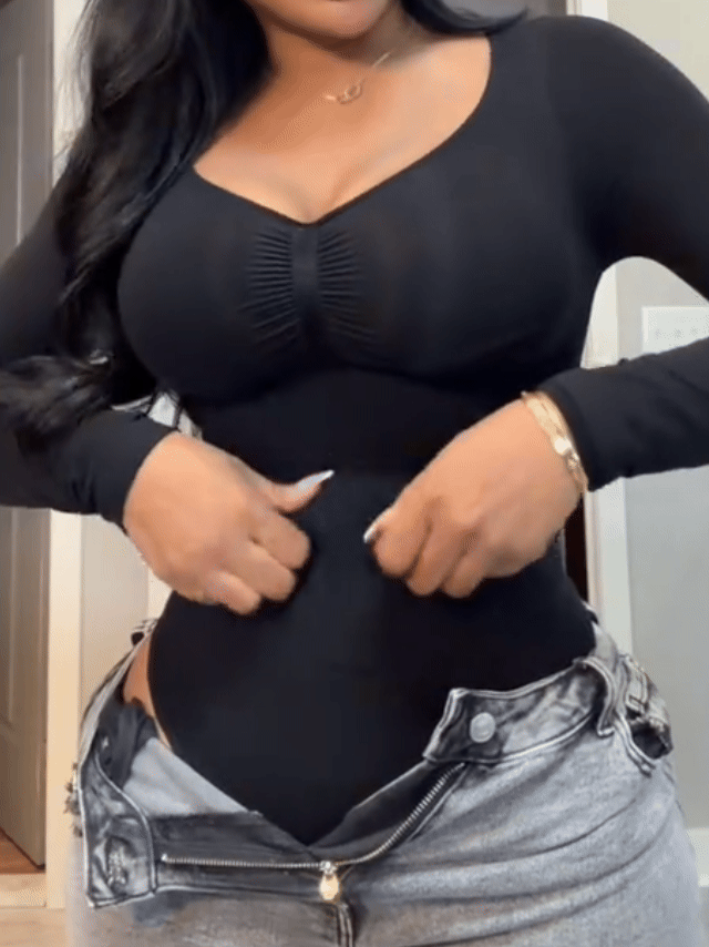 Seamless Long Sleeve Shaping Thong Bodysuit